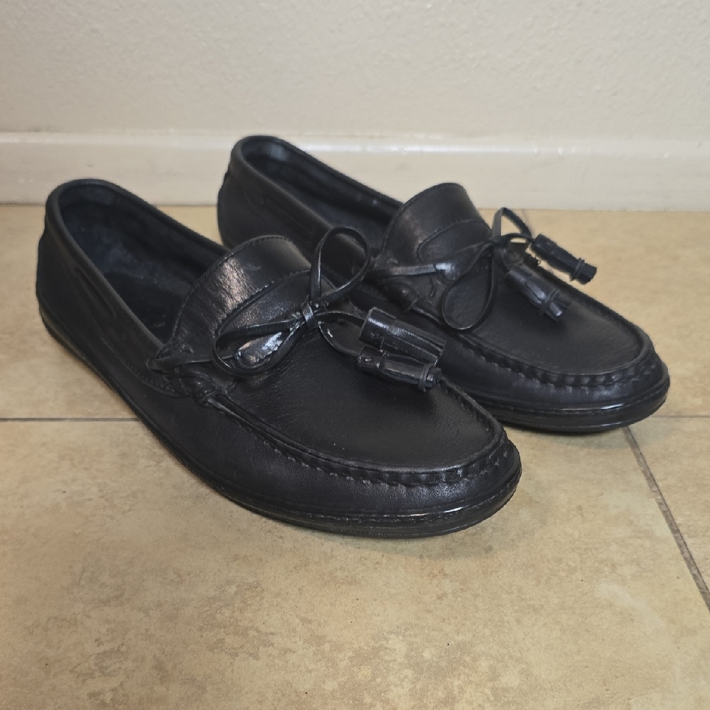 Allen Edmonds Black Leather Slip-On Loafers